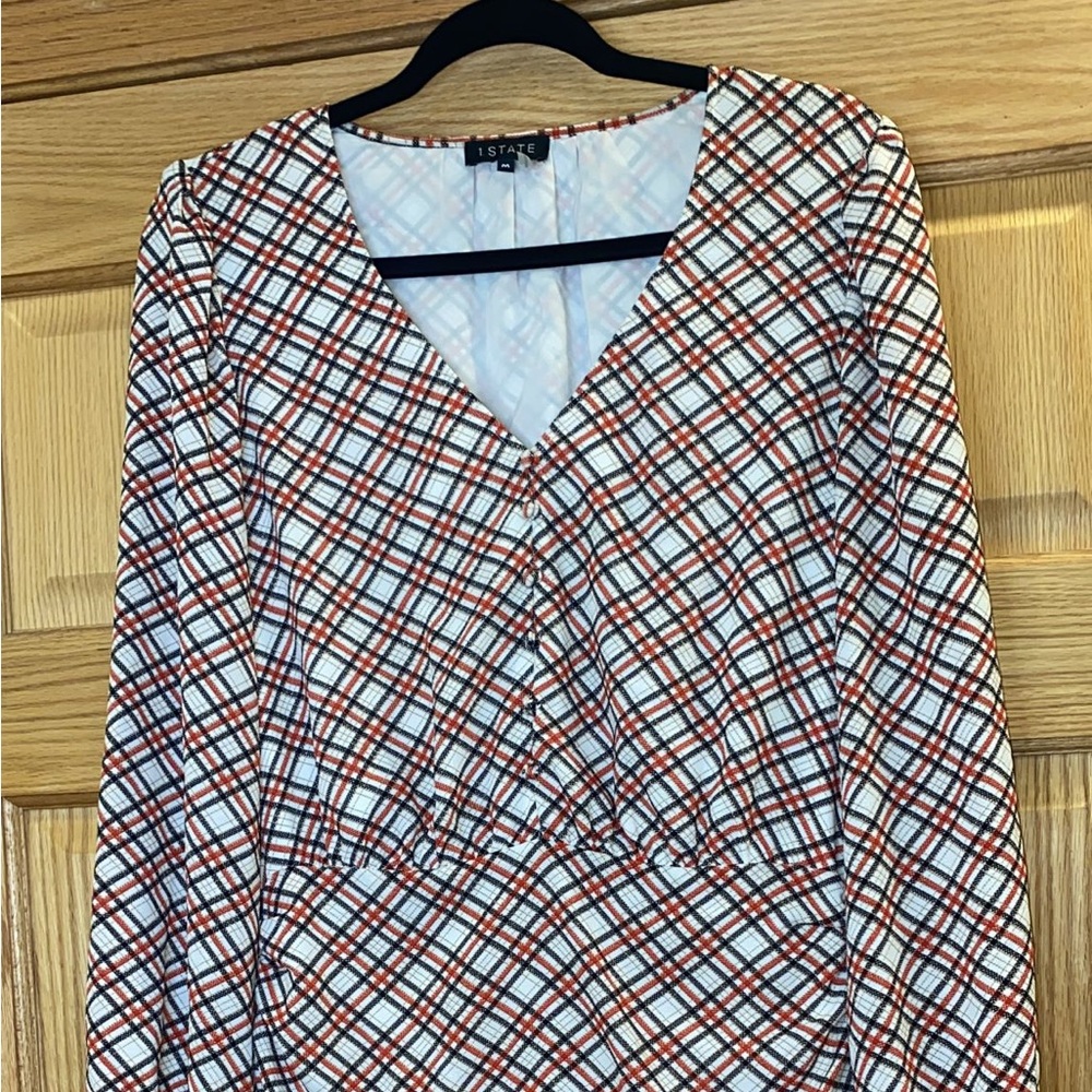 1. STATE
Long Sleeve V-Neck Ruffle Mini Dress - Picture 10 of 12